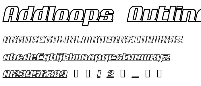 AddLoops Outline font
